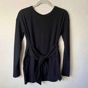 TIE FRONT TEXTURED MATERNITY TOP